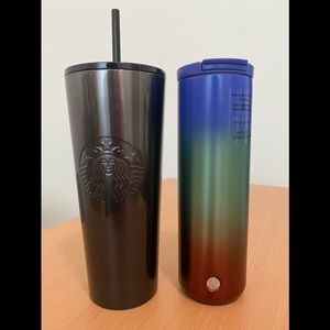 Starbucks Shimmer Rainbow Ombré Hot Cold Tumblers